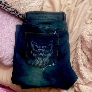 skeleton jeans